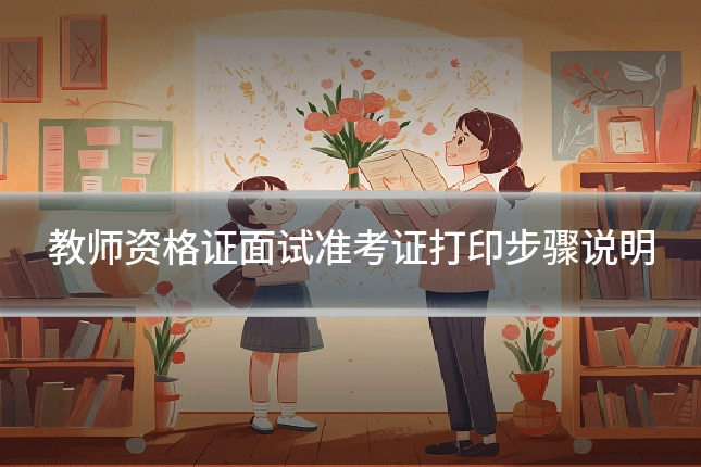 教师资格证面试准考证打印步骤说明