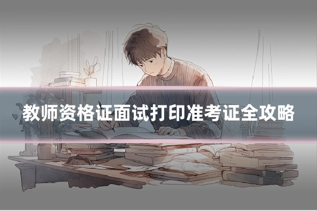 教师资格证面试打印准考证全攻略