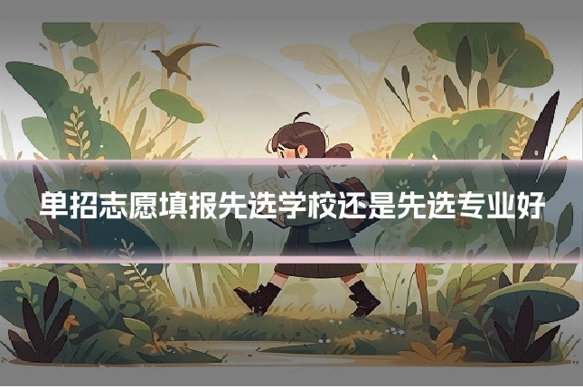 单招志愿填报先选学校还是先选专业好
