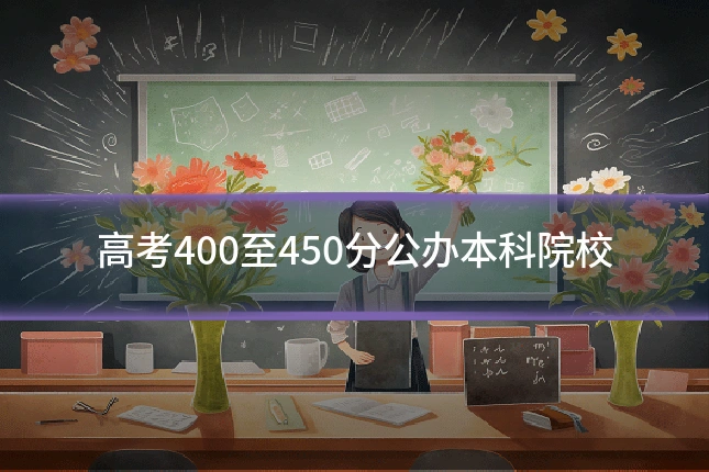 高考400至450分公办本科院校