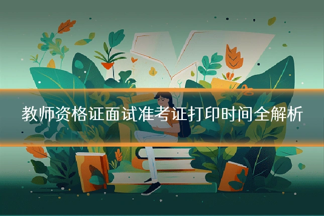 教师资格证面试准考证打印时间全解析