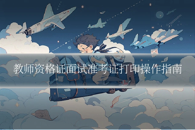 教师资格证面试准考证打印操作指南