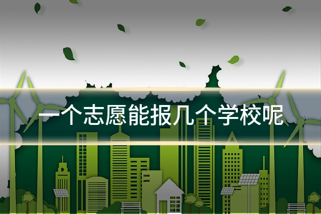 一个志愿能报几个学校呢