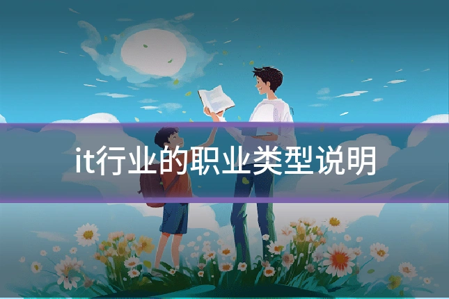 it行业的职业类型说明