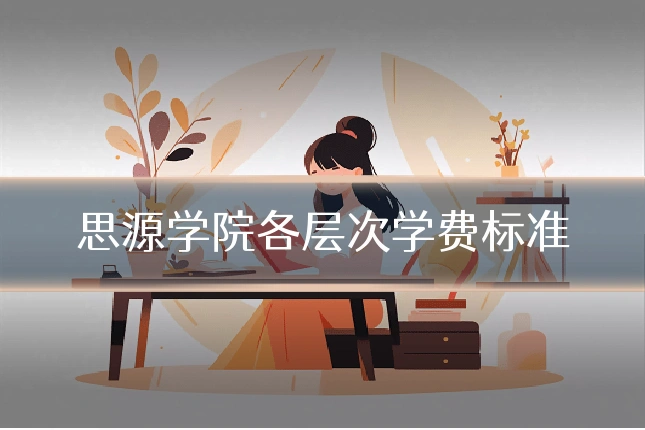 思源学院各层次学费标准