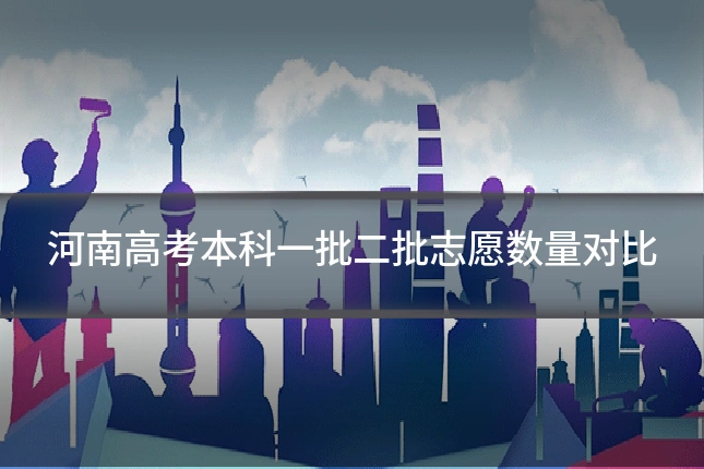 河南高考本科一批二批志愿数量对比