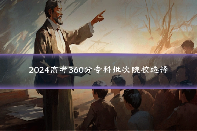 2024高考360分专科批次院校选择
