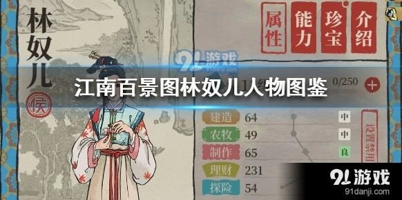 江南百景图林奴儿角色解析