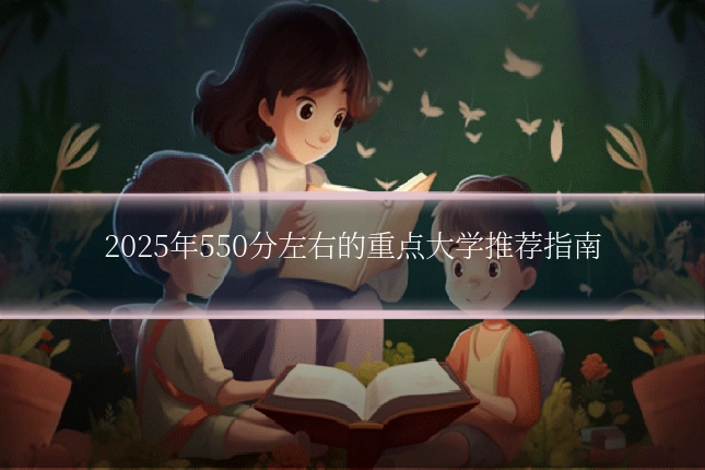 2025年550分左右的重点大学推荐指南