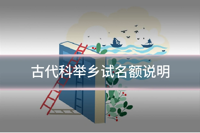 古代科举乡试名额说明