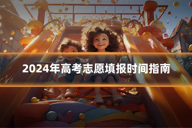 2024年高考志愿填报时间指南