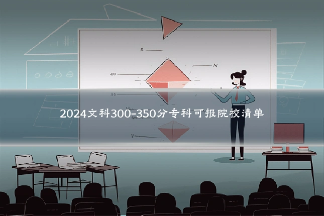 2024文科300-350分专科可报院校清单