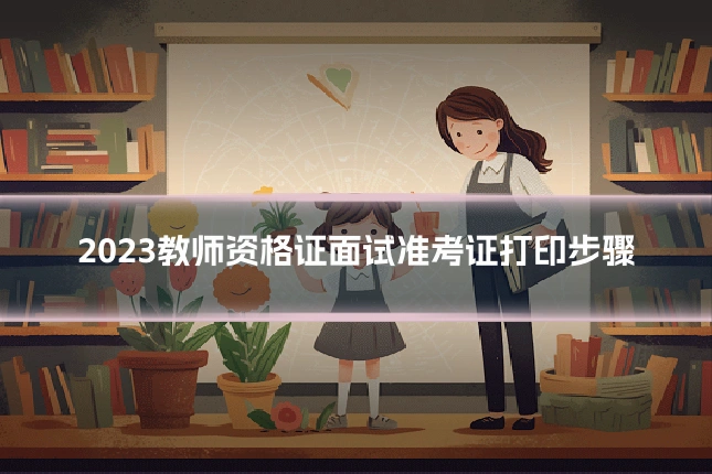 2023教师资格证面试准考证打印步骤