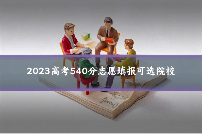 2023高考540分志愿填报可选院校