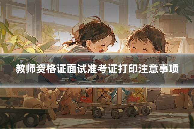 教师资格证面试准考证打印注意事项