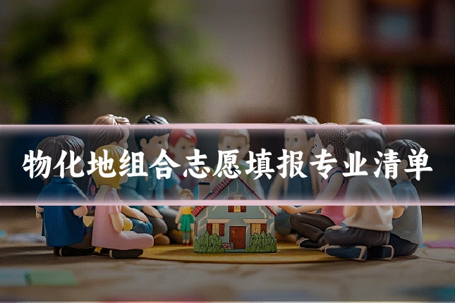 物化地组合志愿填报专业清单