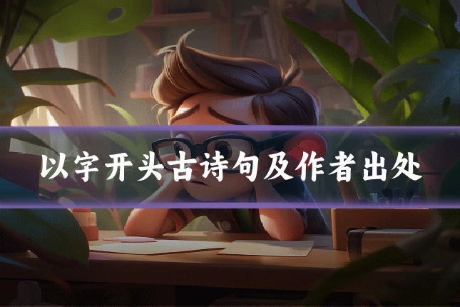 以字开头古诗句及作者出处