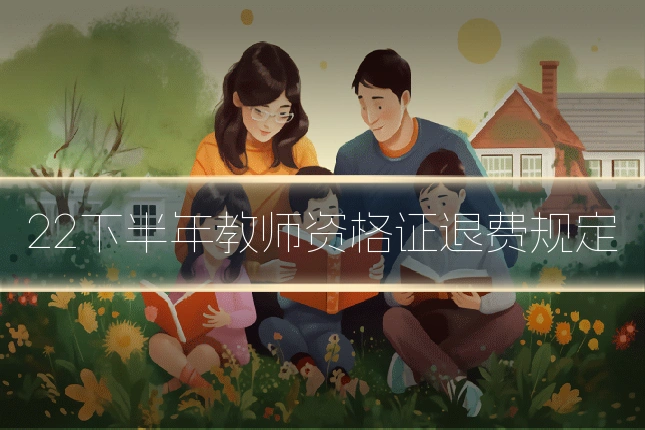 22下半年教师资格证退费规定