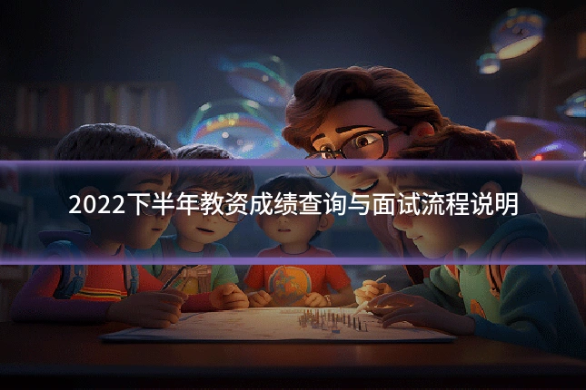 2022下半年教资成绩查询与面试流程说明