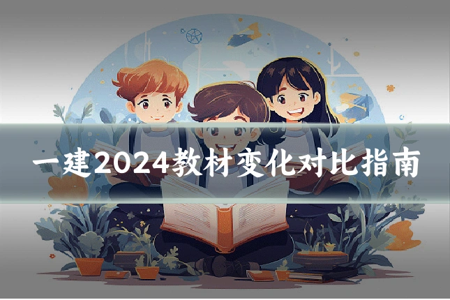 一建2024教材变化对比指南