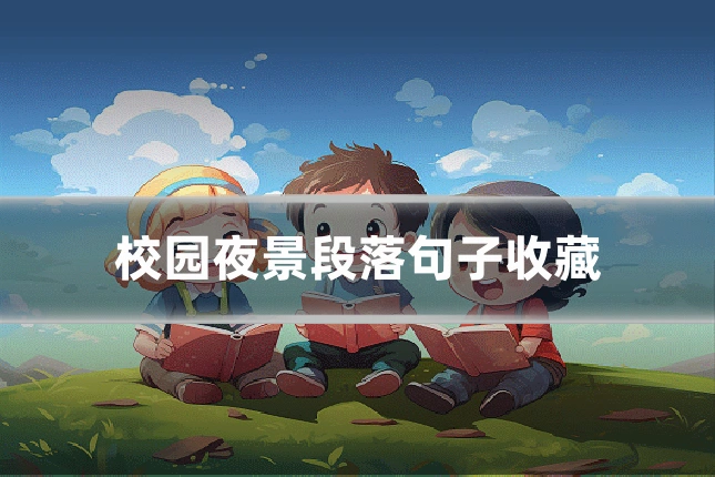 校园夜景段落句子收藏