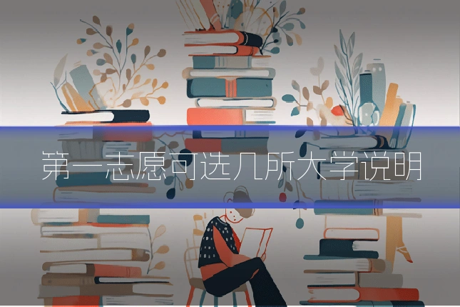 第一志愿可选几所大学说明