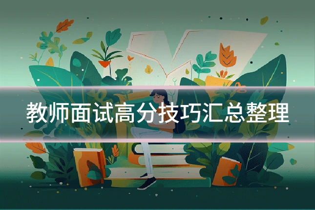 教师面试高分技巧汇总整理