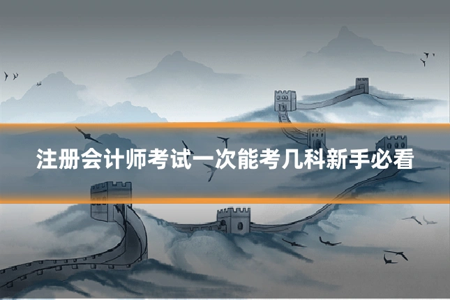 注册会计师考试一次能考几科新手必看