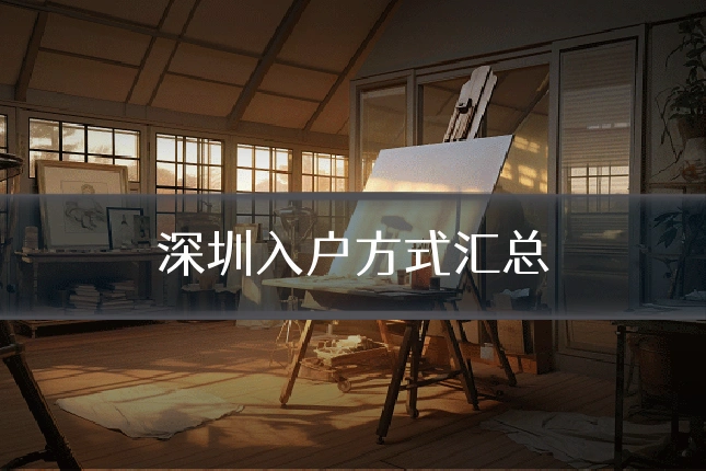 深圳入户方式汇总
