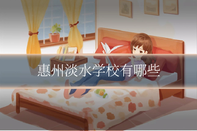 惠州淡水学校有哪些