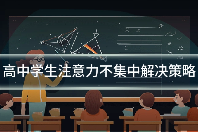 高中学生注意力不集中解决策略