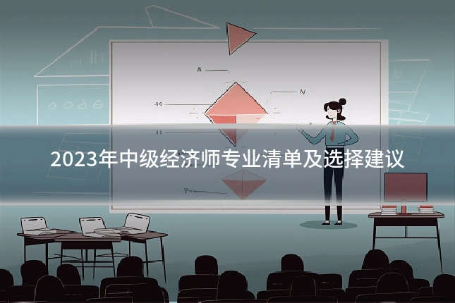 2023年中级经济师专业清单及选择建议