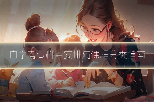 自学考试科目安排与课程分类指南
