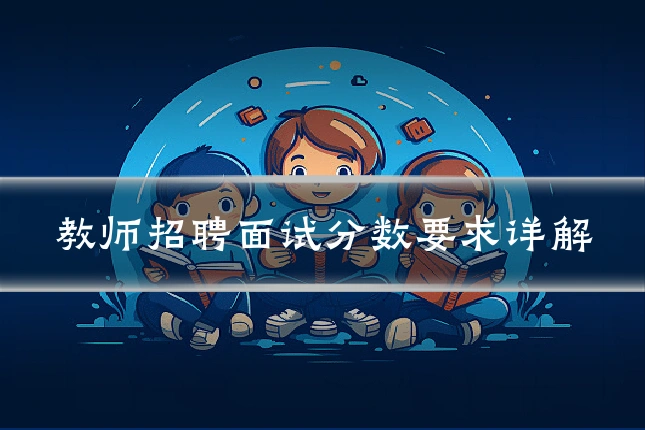 教师招聘面试分数要求详解