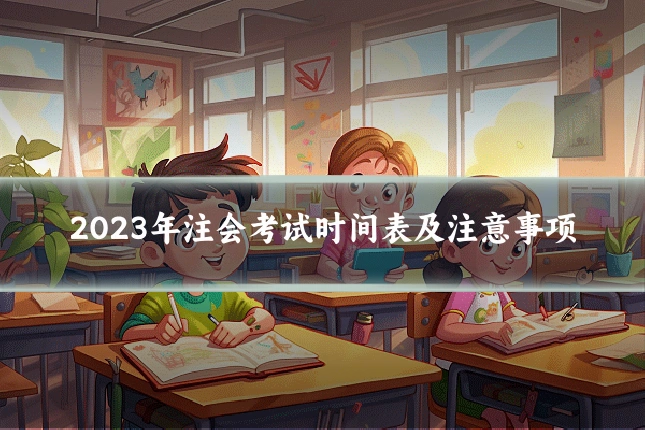 2023年注会考试时间表及注意事项