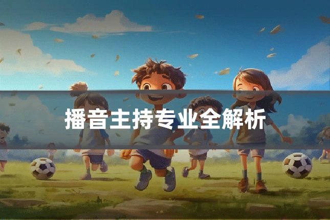 播音主持专业全解析