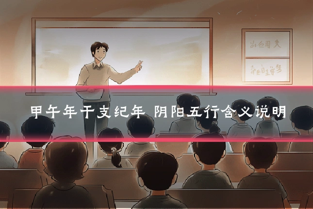 甲午年干支纪年 阴阳五行含义说明