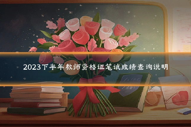 2023下半年教师资格证笔试成绩查询说明