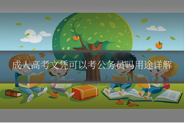 成人高考文凭可以考公务员吗用途详解