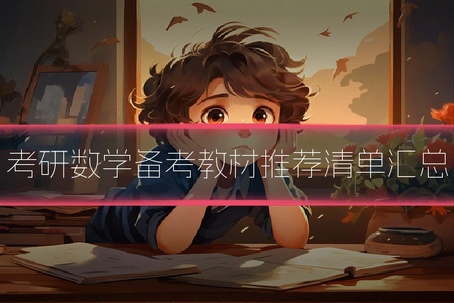 考研数学备考教材推荐清单汇总