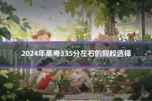 2024年高考335分左右的院校选择