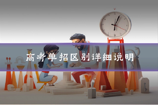 高考单招区别详细说明