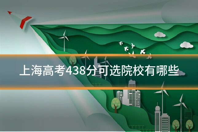 上海高考438分可选院校有哪些