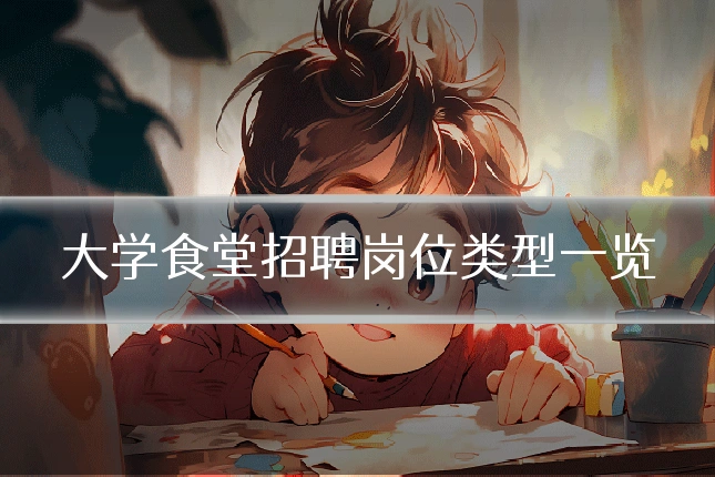 大学食堂招聘岗位类型一览