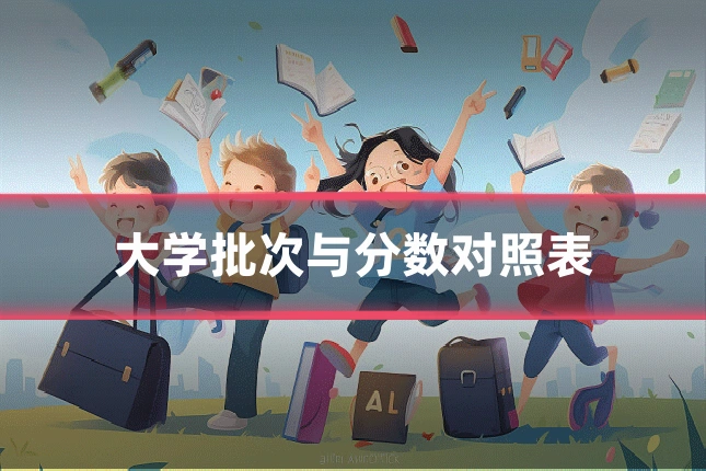 大学批次与分数对照表