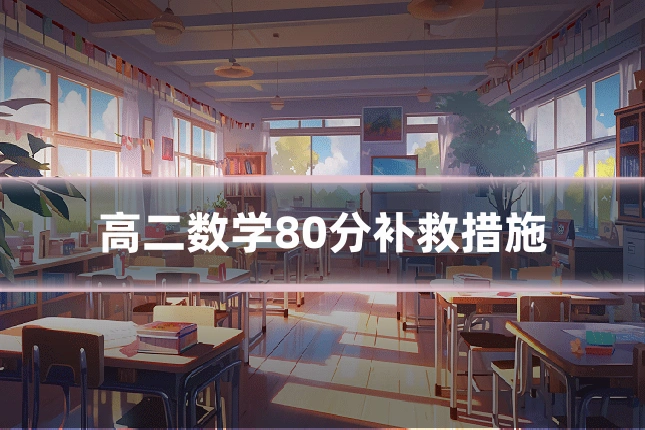 高二数学80分补救措施