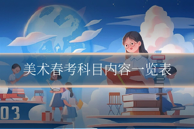 美术春考科目内容一览表