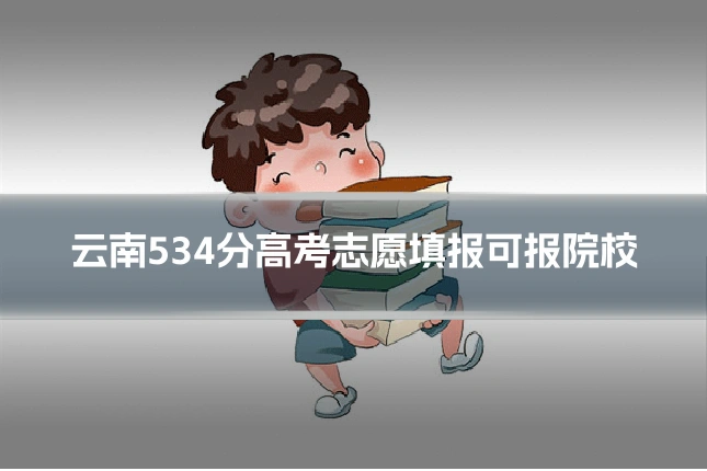 云南534分高考志愿填报可报院校