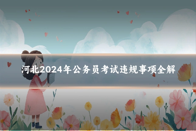 河北2024年公务员考试违规事项全解