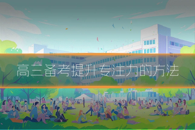 高三备考提升专注力的方法